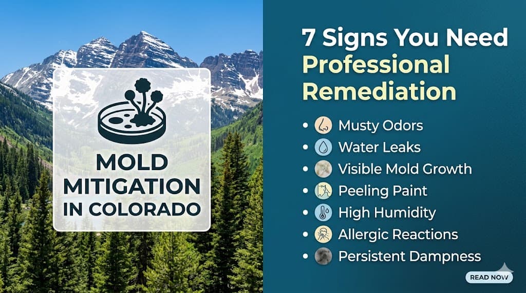 Professional mold mitigation and inspection in a Colorado property